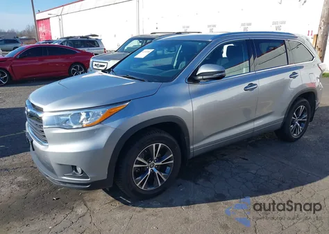 2016 Toyota Highlander Xle V6 from USA, damaged, VIN 5TDJKRFHXGS313712